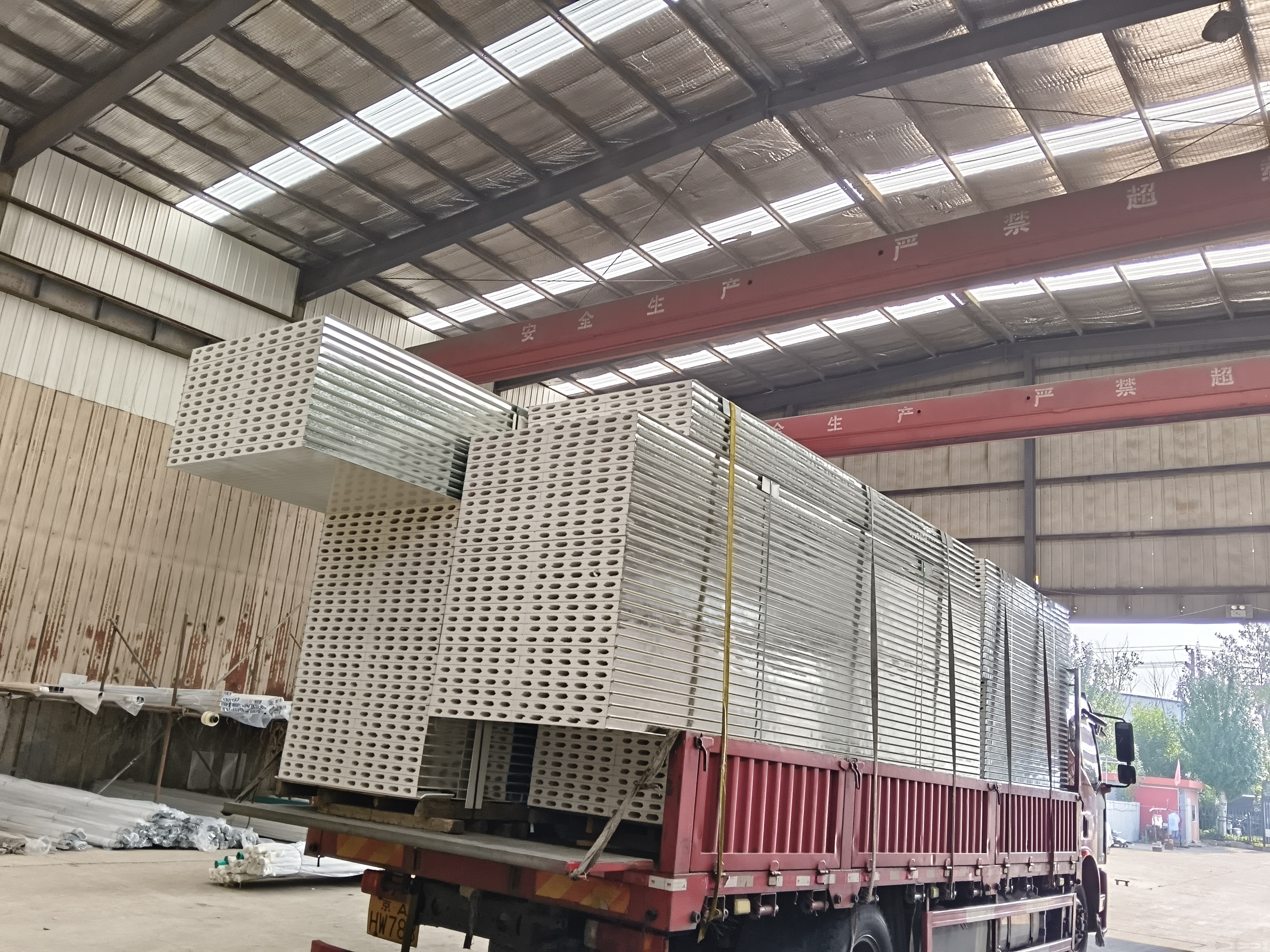 Panels packed for export
